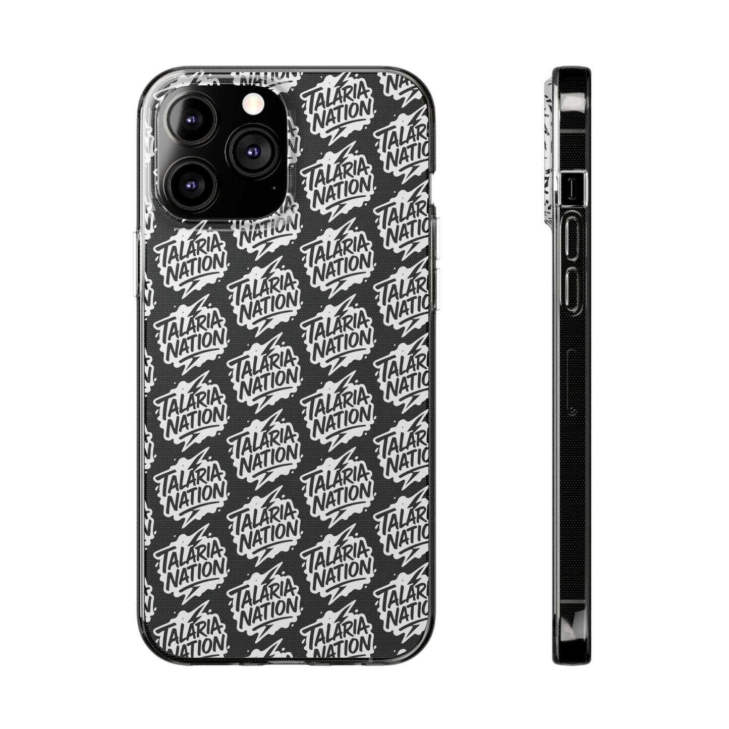 Talaria Nation Soft Phone Case - Trendy Black & White Design