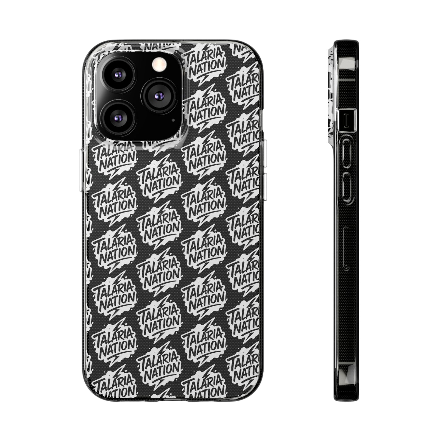 Talaria Nation Soft Phone Case - Trendy Black & White Design